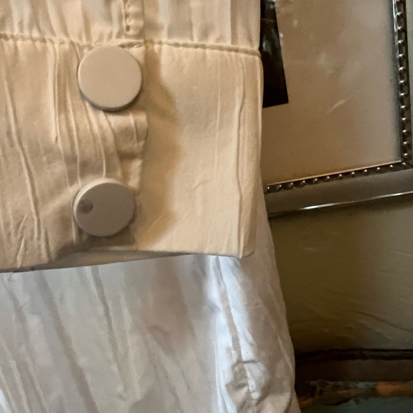 Caraclan Button Down White Long Shirt Dress Duster NWOT - Picture 4 of 5
